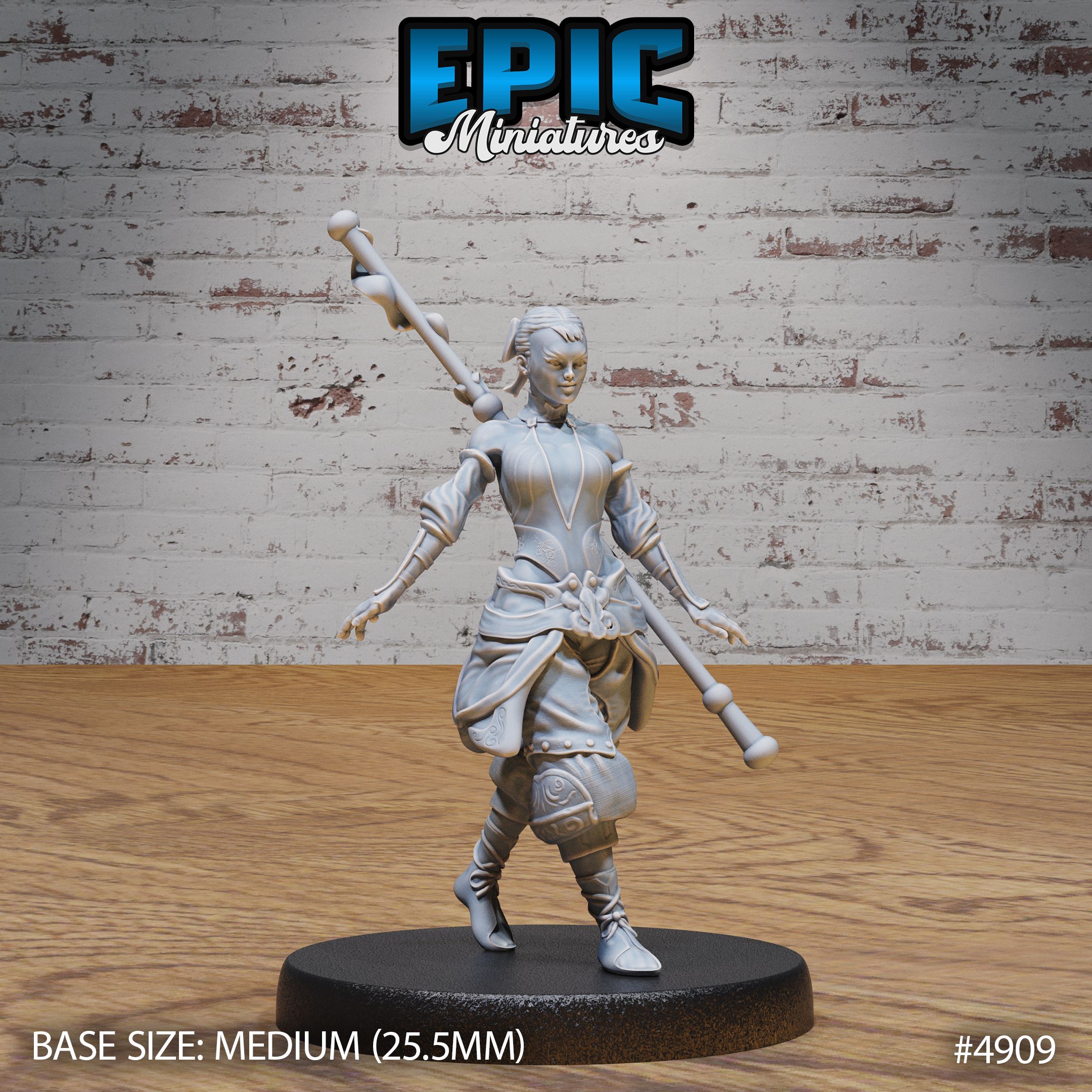 Monk Adventurer Female / Shaolin Fighter / Buddhism Priest / Eastern Human Warrior / Kung Fu Master / Chinese Folk / Temple Guard / Buddhist Monastery / Iron Fist Encounter